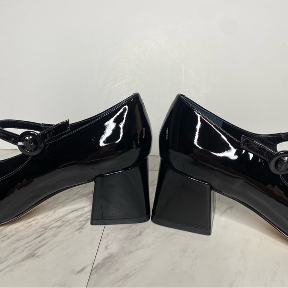 New! Marc Fisher Nessily Black Patent Block Heel Mary Jane Pump 9 1/2 M - Picture 8 of 15